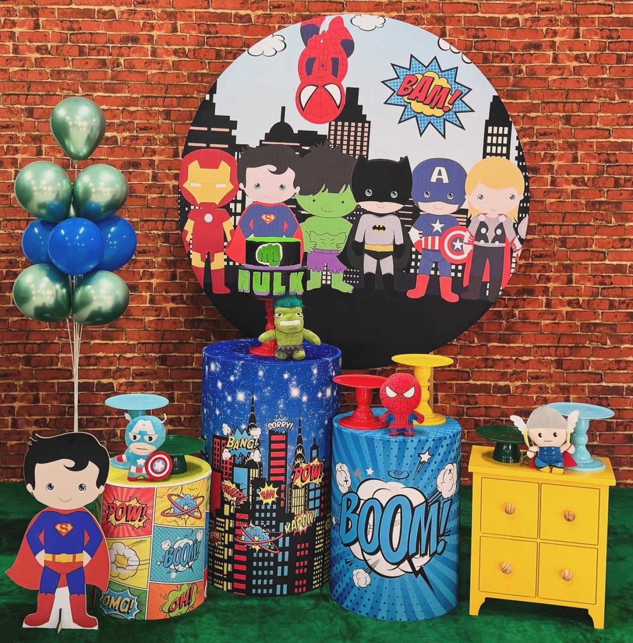 Vingadores Heróis Cute - Modelo 2 - SofistiqueDecor