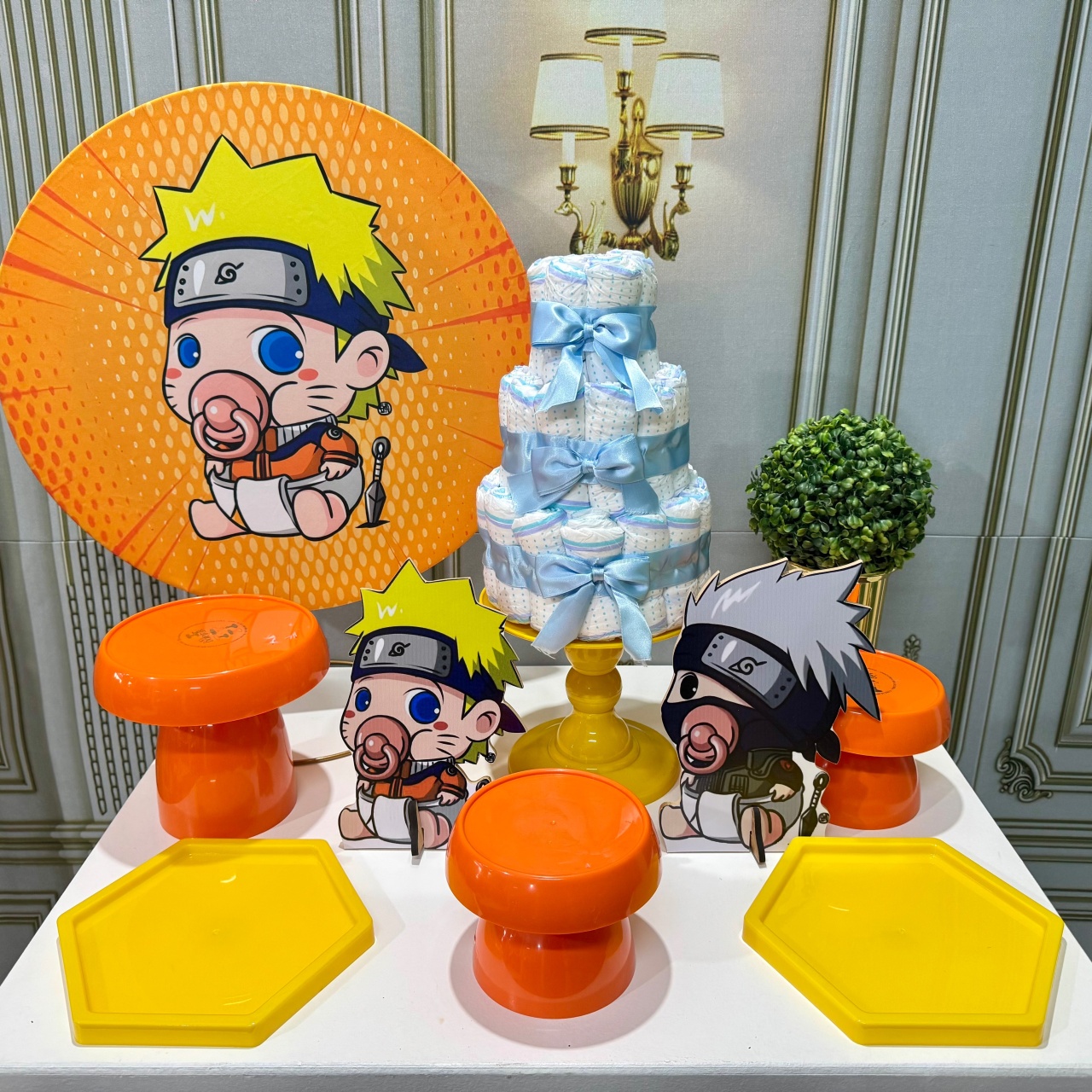 Naruto Baby - Chá de Fraldas Mini Festa - SofistiqueDecor