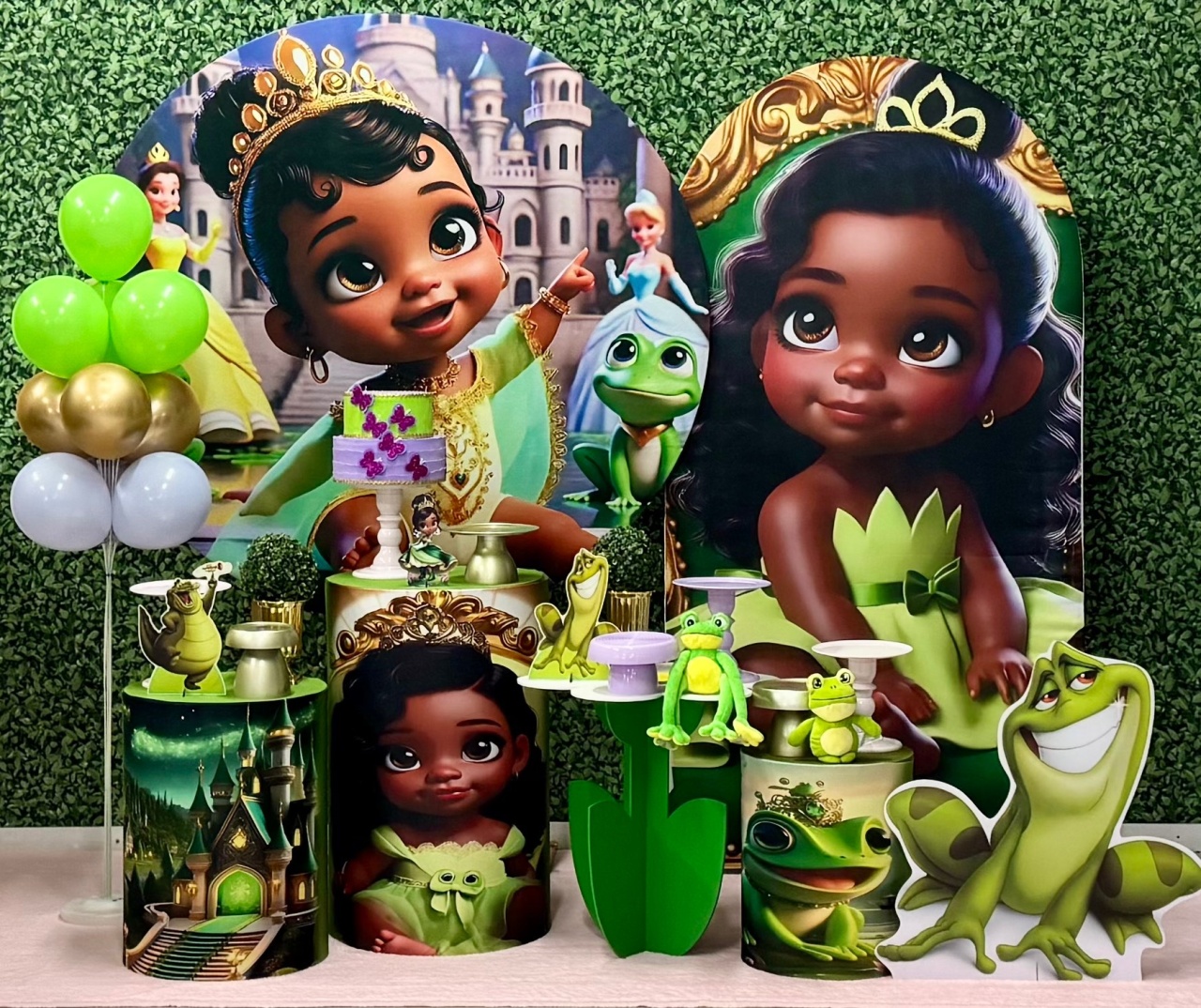 Princesa E O Sapo - Tiana - Modelo 1 Com Painel Lateral Romano - SofistiqueDecor