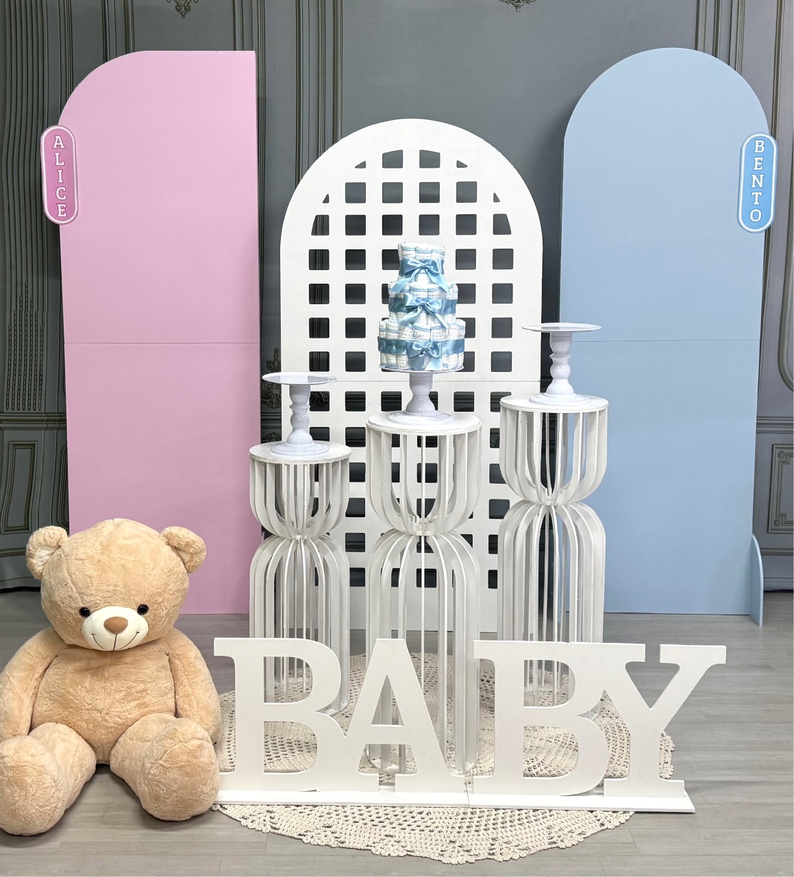 Chá Revelação Com Painel de Mdf - SofistiqueDecor