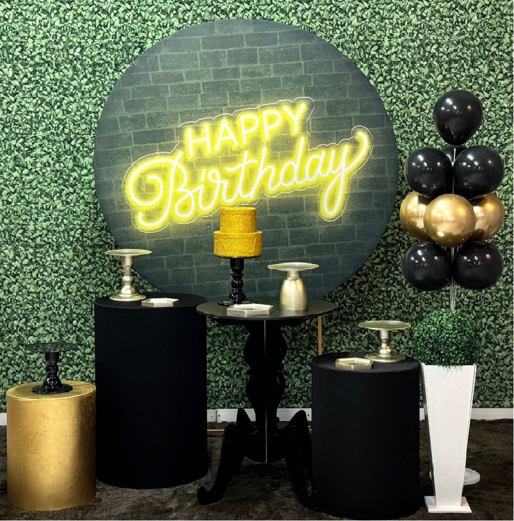 Happy Birthday Preto 1 - SofistiqueDecor
