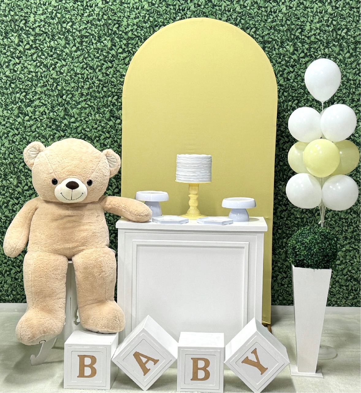 Chá de Bebê Amarelo Marfim Liso  - SofistiqueDecor