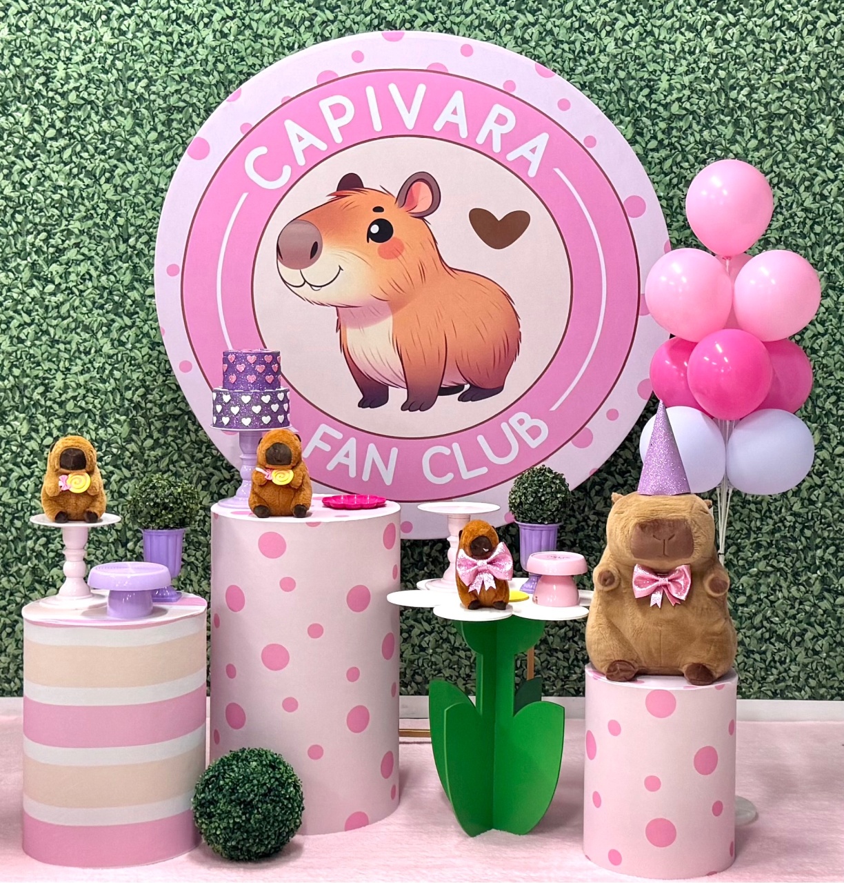 Capivara Rosa  - SofistiqueDecor