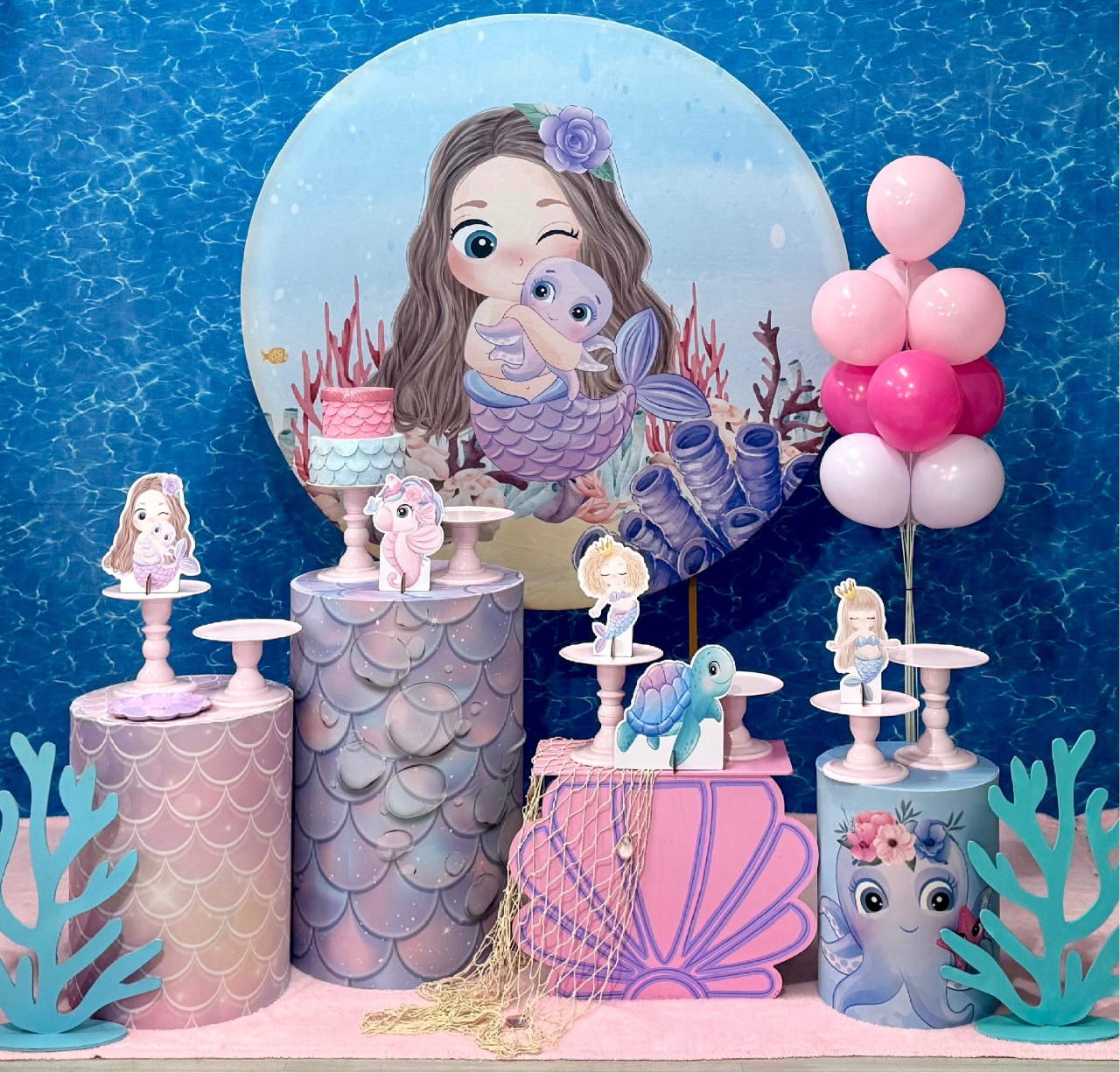 Sereia Aquarelada 1 - SofistiqueDecor