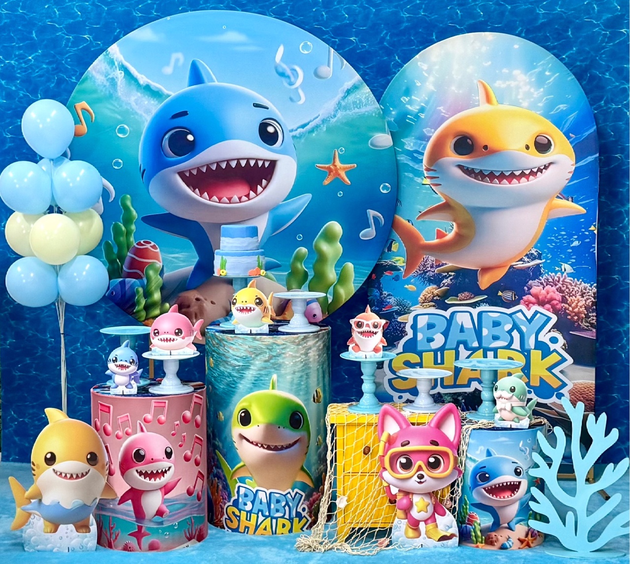 Baby Shark - Modelo 3 Com Painel Lateral Romano - SofistiqueDecor