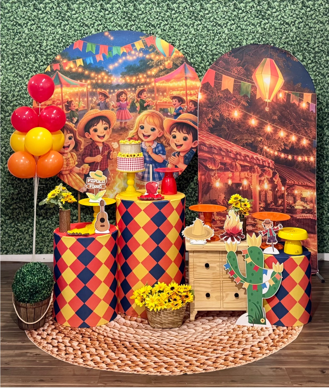 Festa Junina - Modelo 3 Com Painel Lateral - SofistiqueDecor