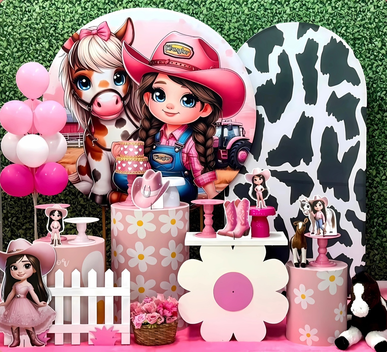 Fazendinha Cowgirl Com Painel Lateral Romano - SofistiqueDecor