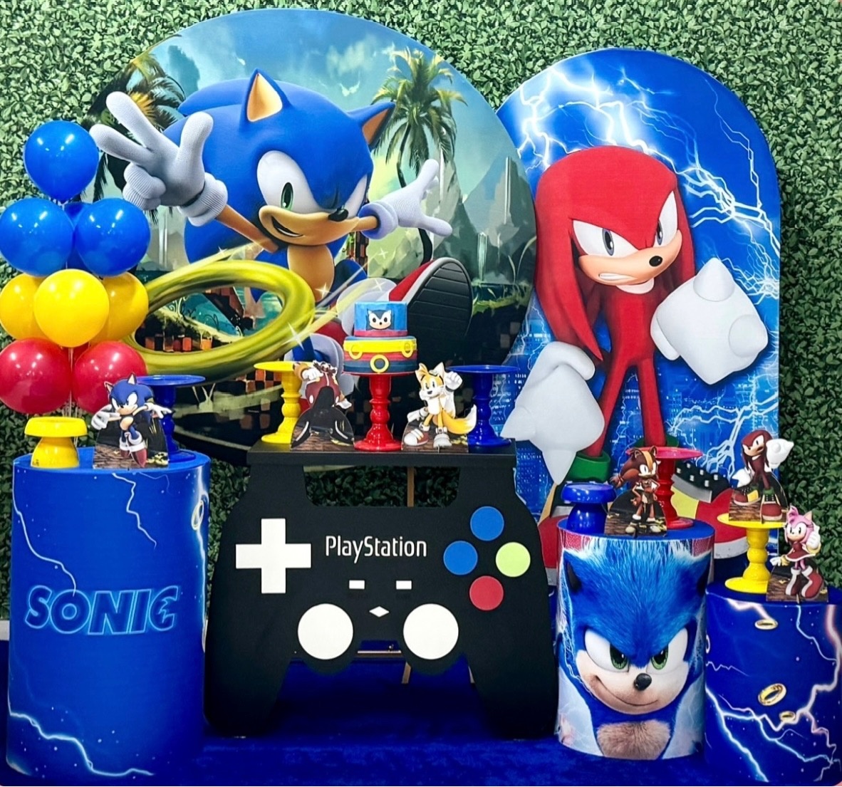 Sonic 1 Com Painel Lateral Romano E Mesa - SofistiqueDecor