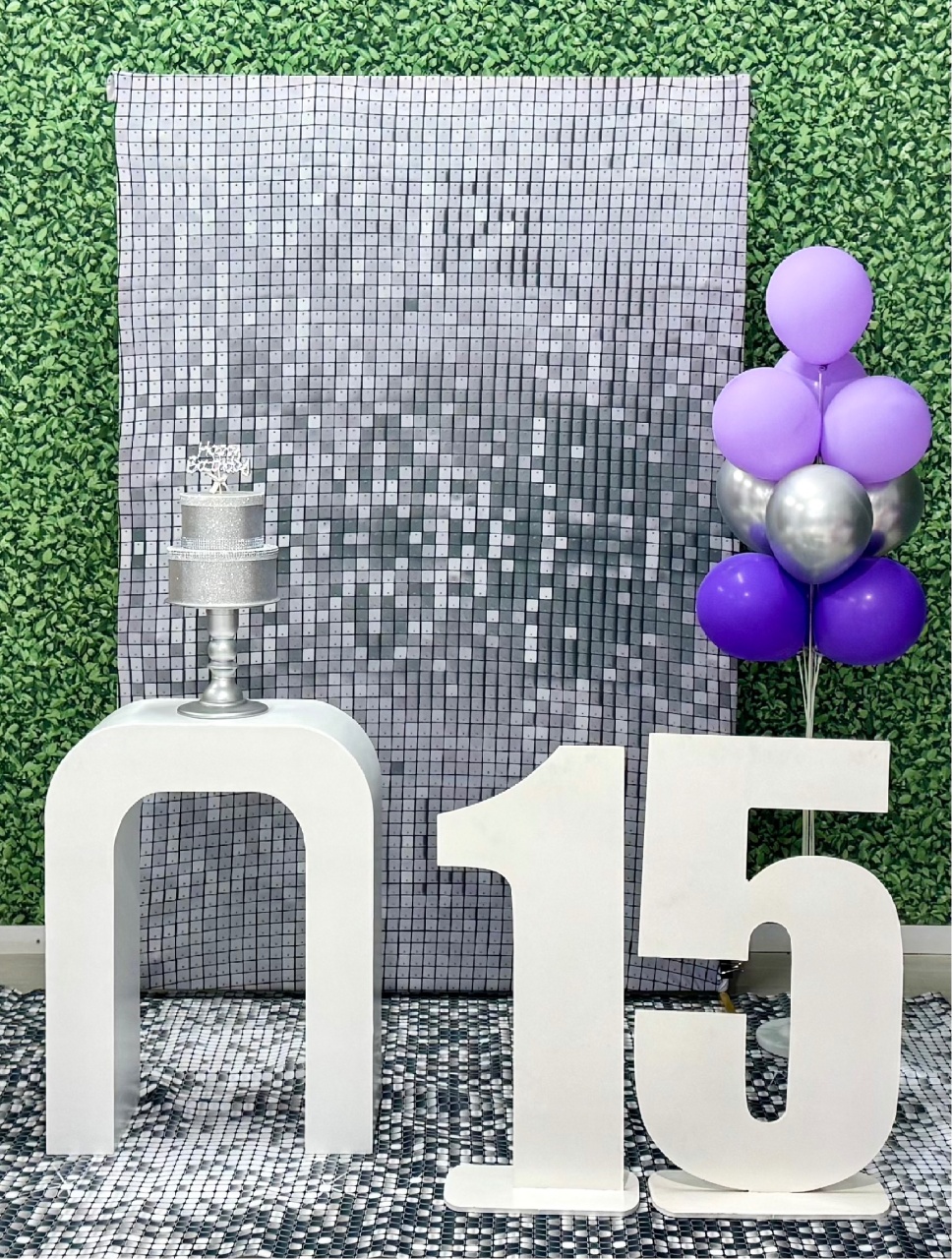 Retangular Prata 15 Anos  - SofistiqueDecor