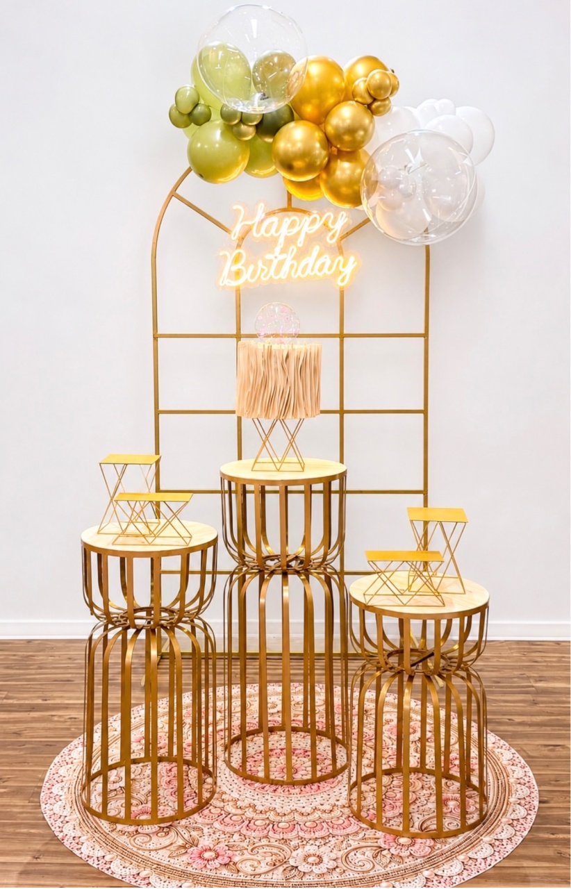 Happy Birthday Premium Dourado - SofistiqueDecor
