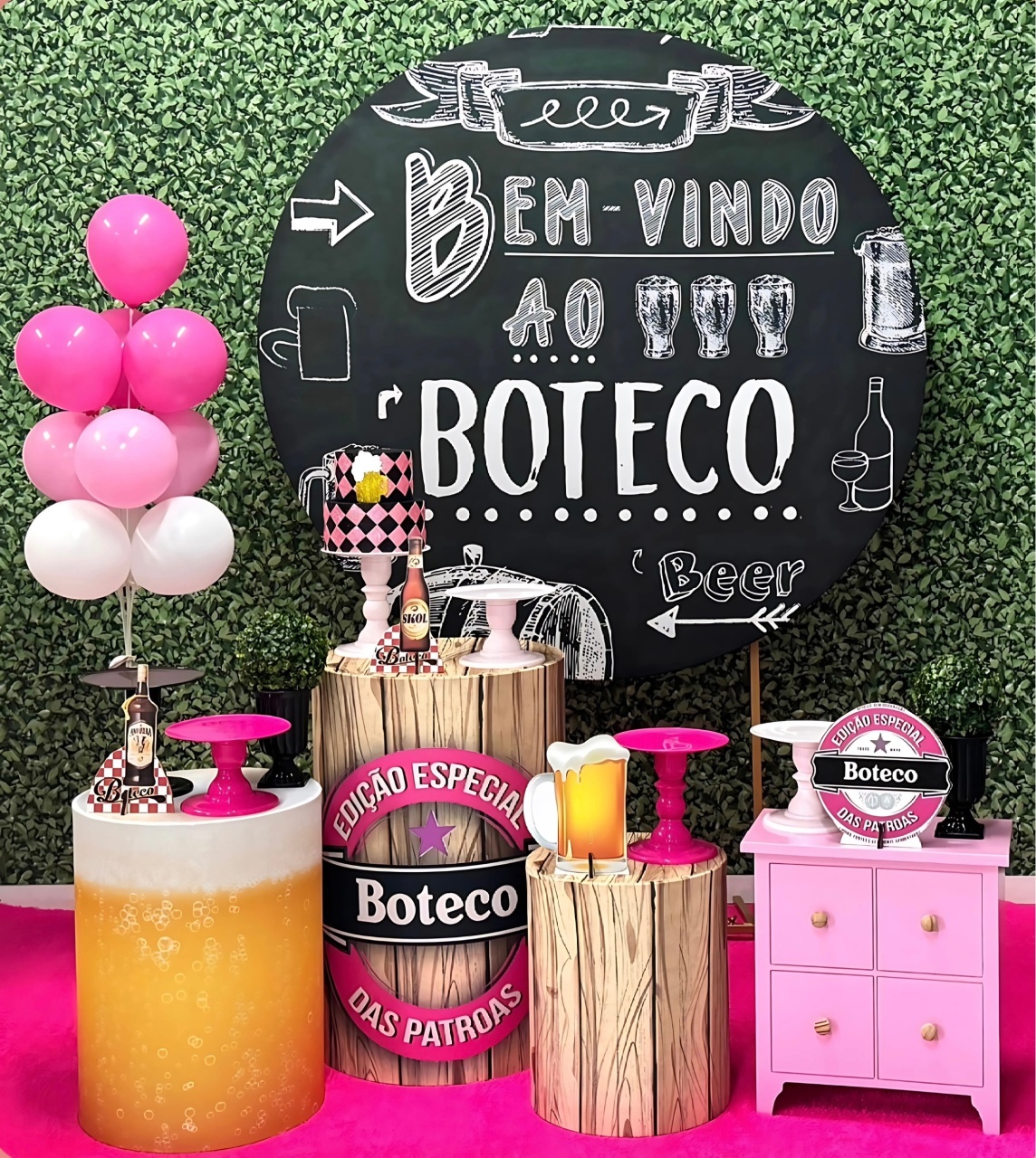 Boteco Rosa - Modelo 6 - SofistiqueDecor