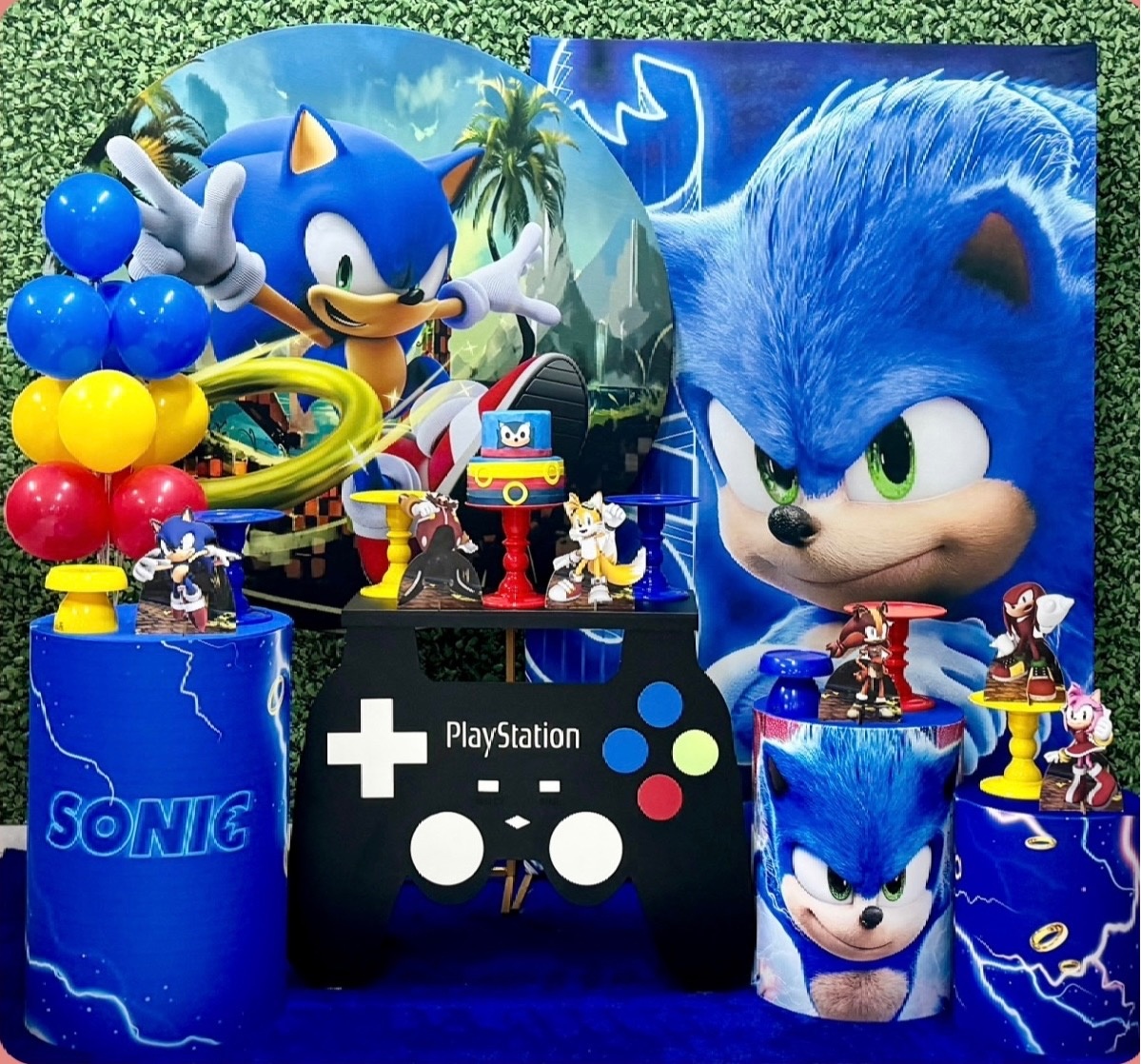 Sonic 1 Com Painel Lateral Retangular E Mesa - SofistiqueDecor