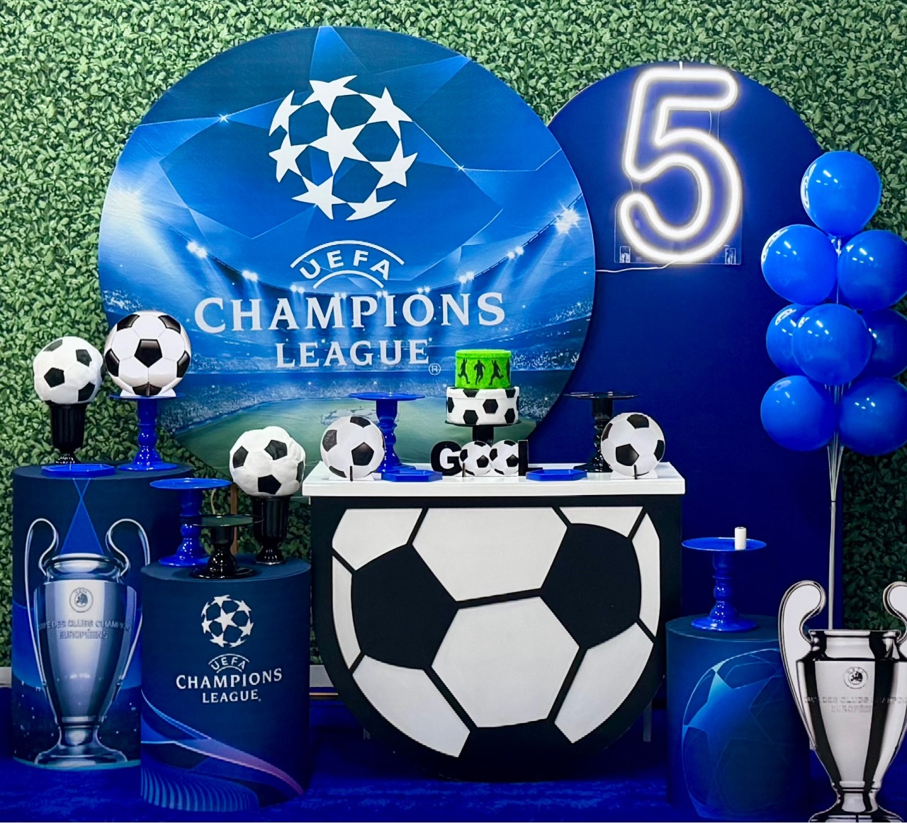 Champions League - Futebol Com Painel Lateral E Led E Mesa - SofistiqueDecor