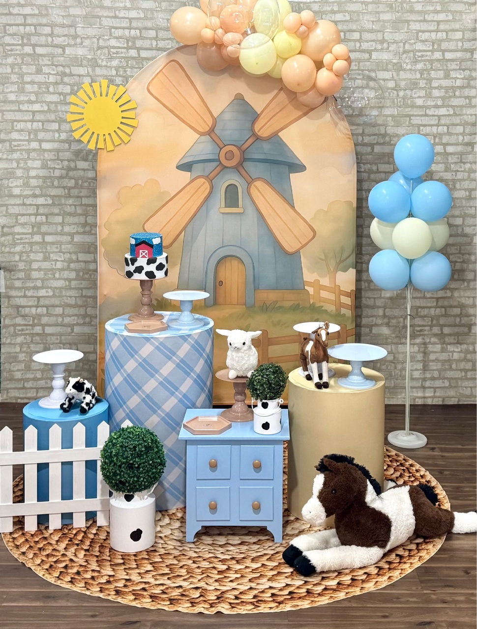 Fazendinha Azul Aquarelada Romano - SofistiqueDecor