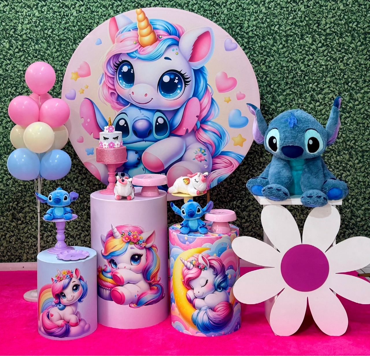 Unicórnio E Stitch Doce - SofistiqueDecor