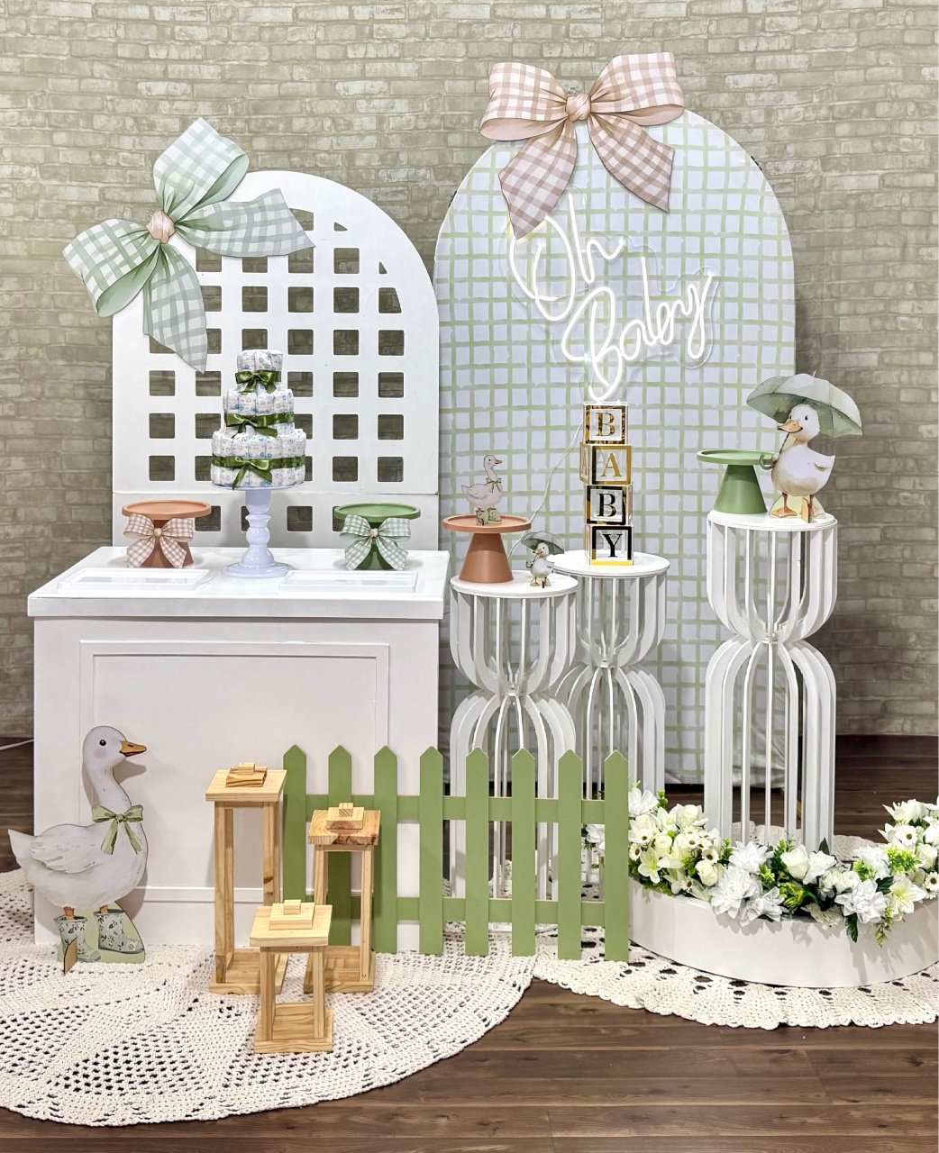 Pato Ganso de Botas Verde - SofistiqueDecor