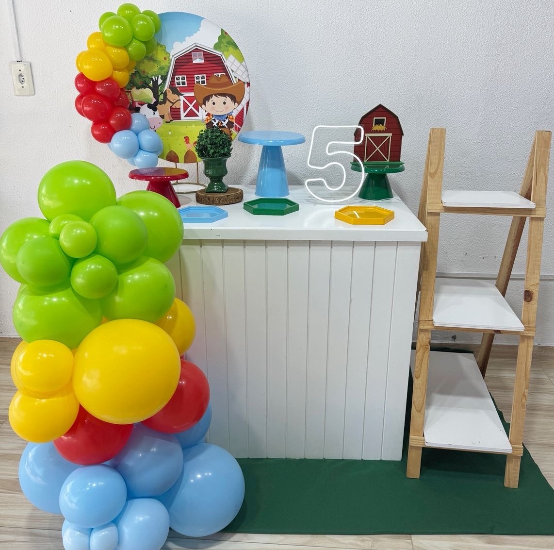 Fazendinha - Mesa Balcao + Guirlanda - Brunafestass