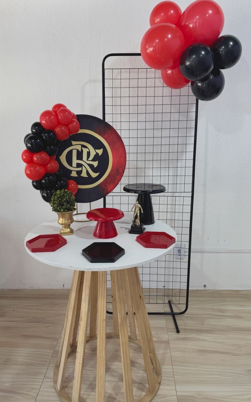 Flamengo - Mesa Ripada + Painel Biombo - Brunafestass