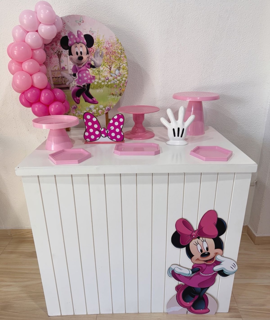 Minnie Rosa 2 - Mesa Balcão  - Brunafestass