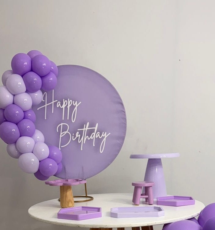 Happy Birthday Lilás - Apenas Um Bolinho - Brunafestass