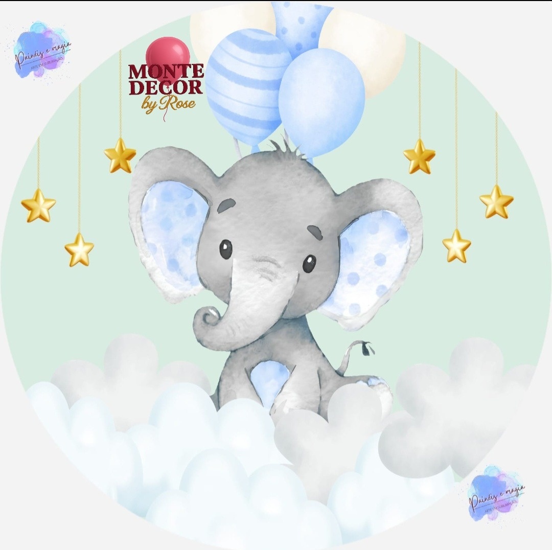 Chá de Bebê Elefantinho - Monte Decor by Rose