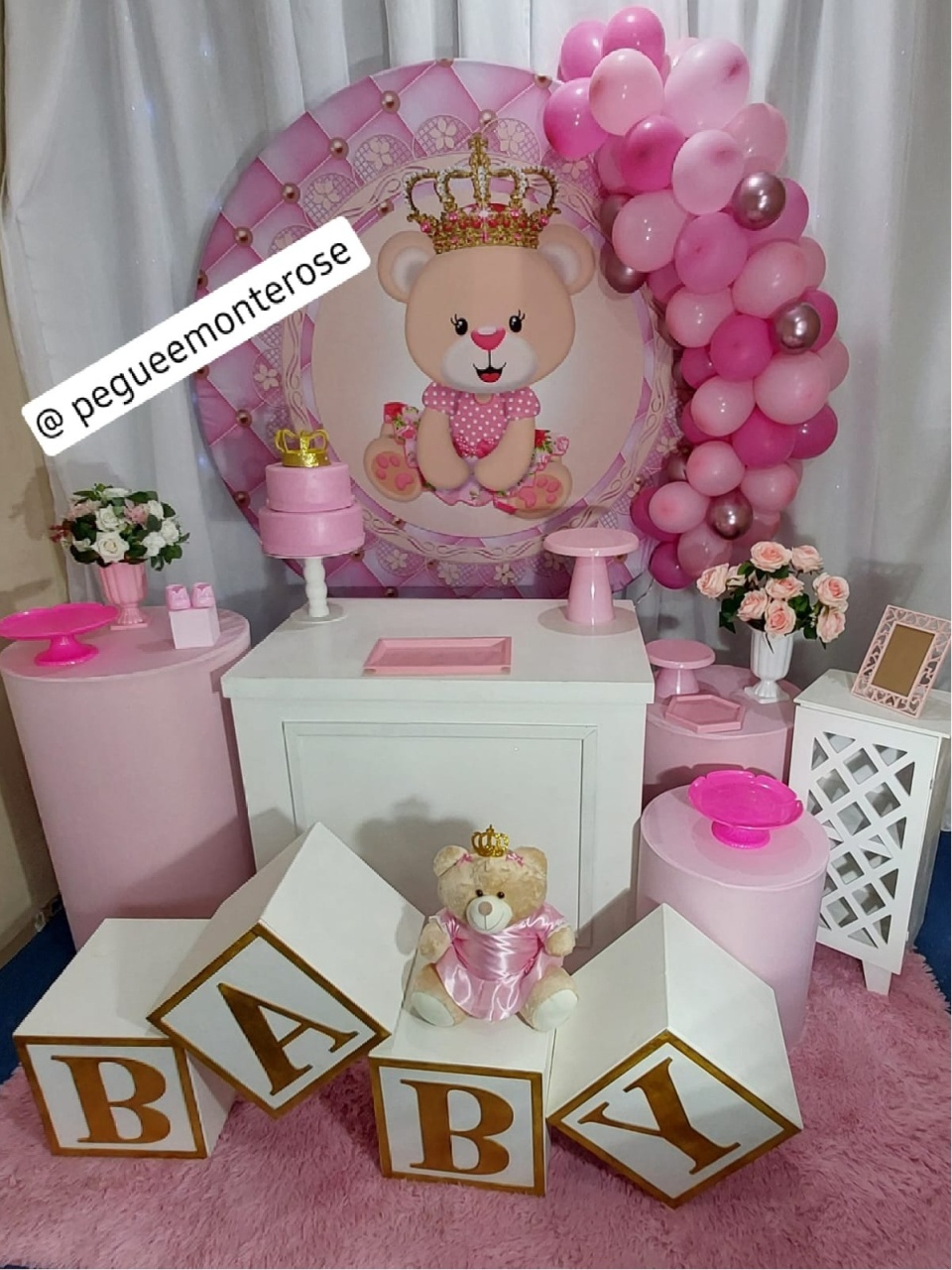 Cha de Bebe Ursinha Realeza - Monte Decor by Rose