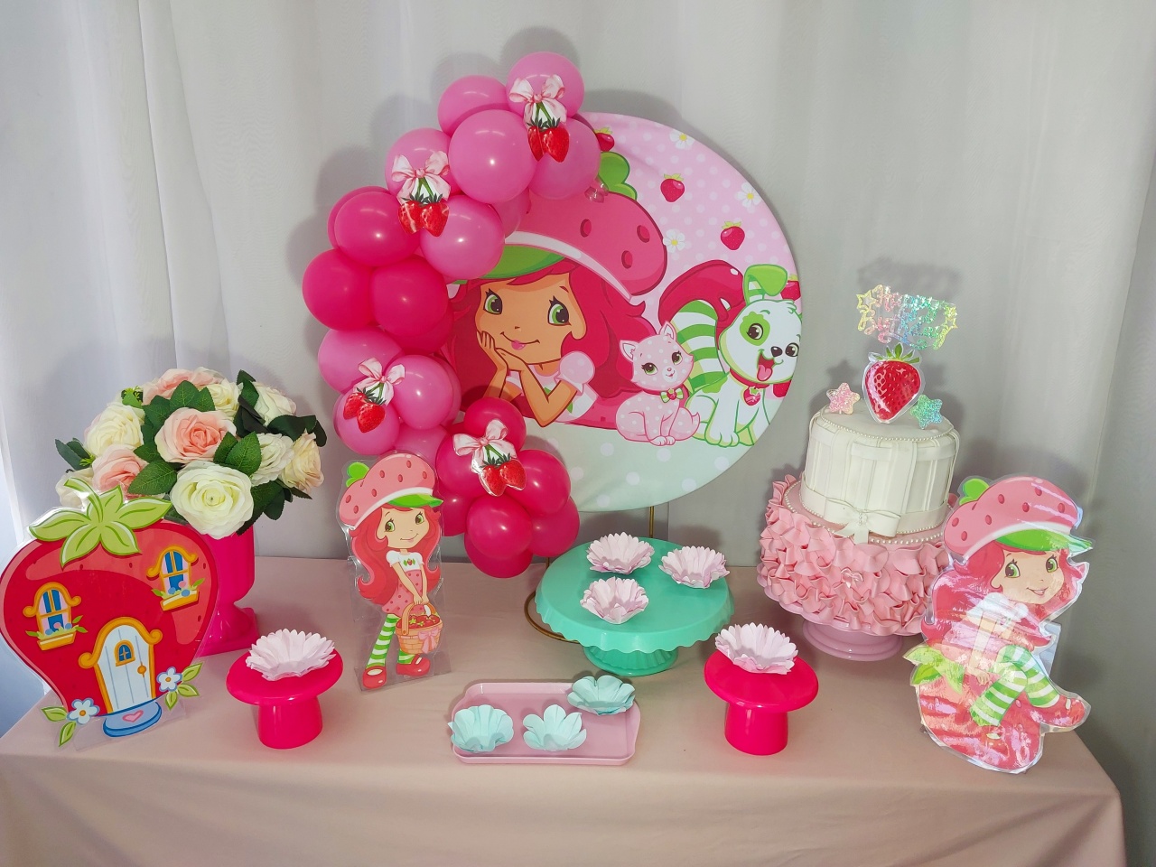Kit Mesa Moranguinho - Monte Decor by Rose