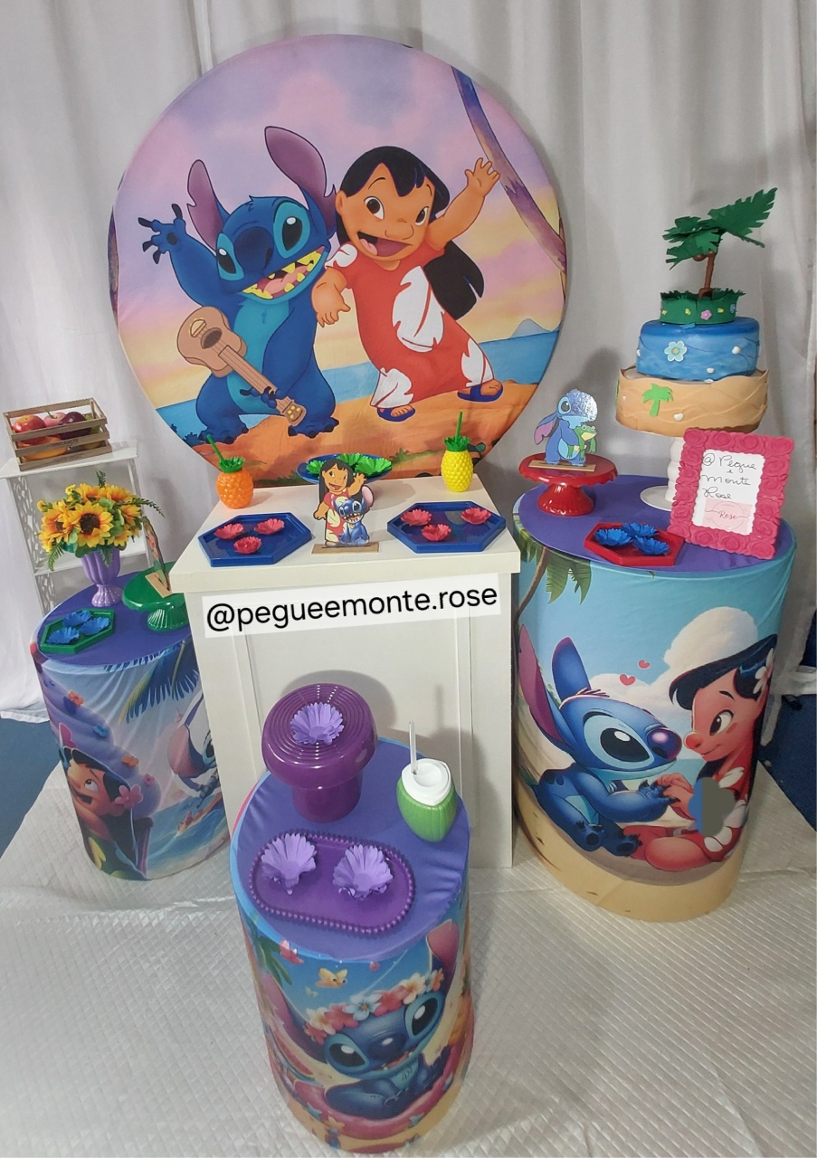 Kit Infantil Menina Stitch E Lilo - Monte Decor by Rose