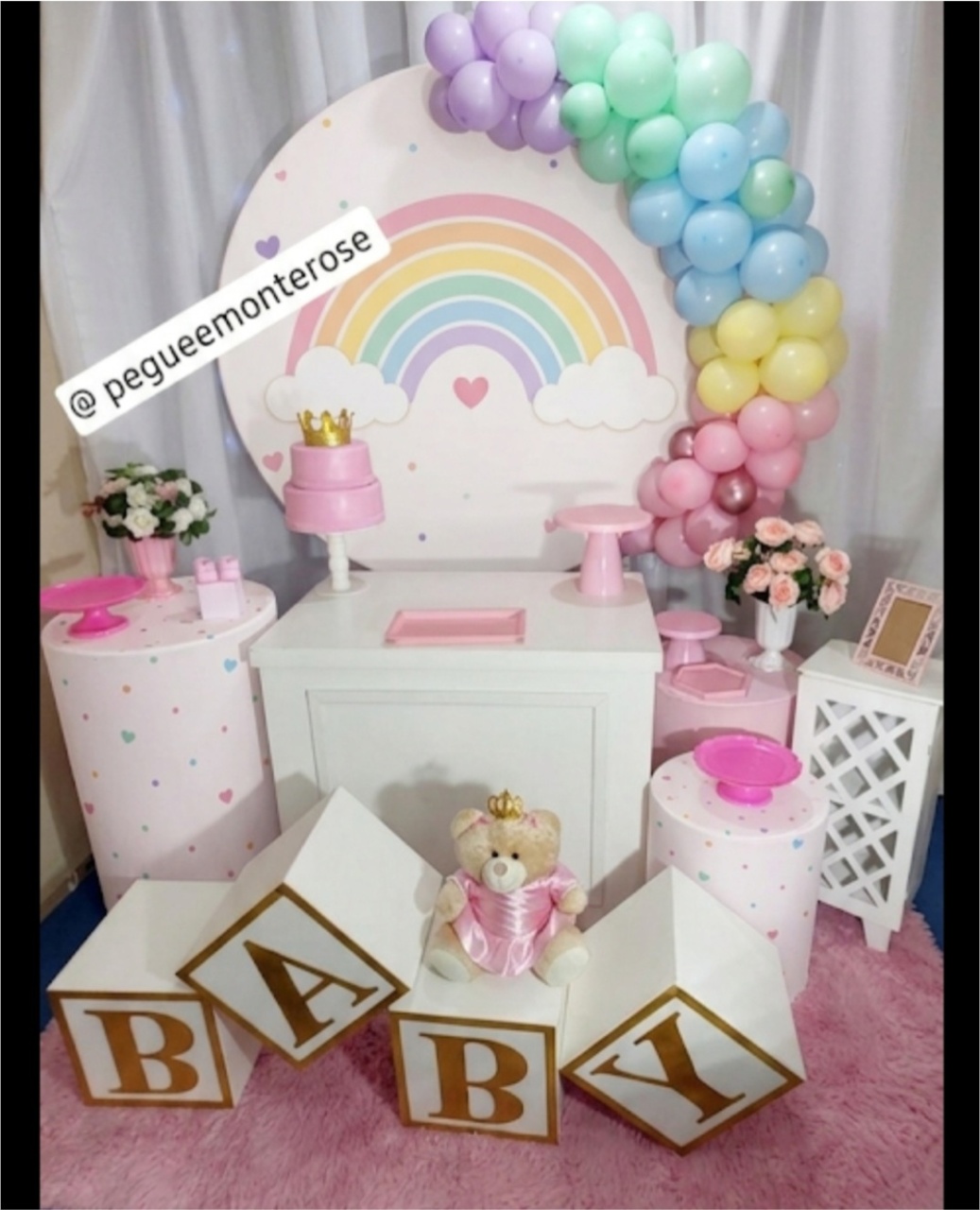Cha de Bebe Arco Iris Baby - Monte Decor by Rose