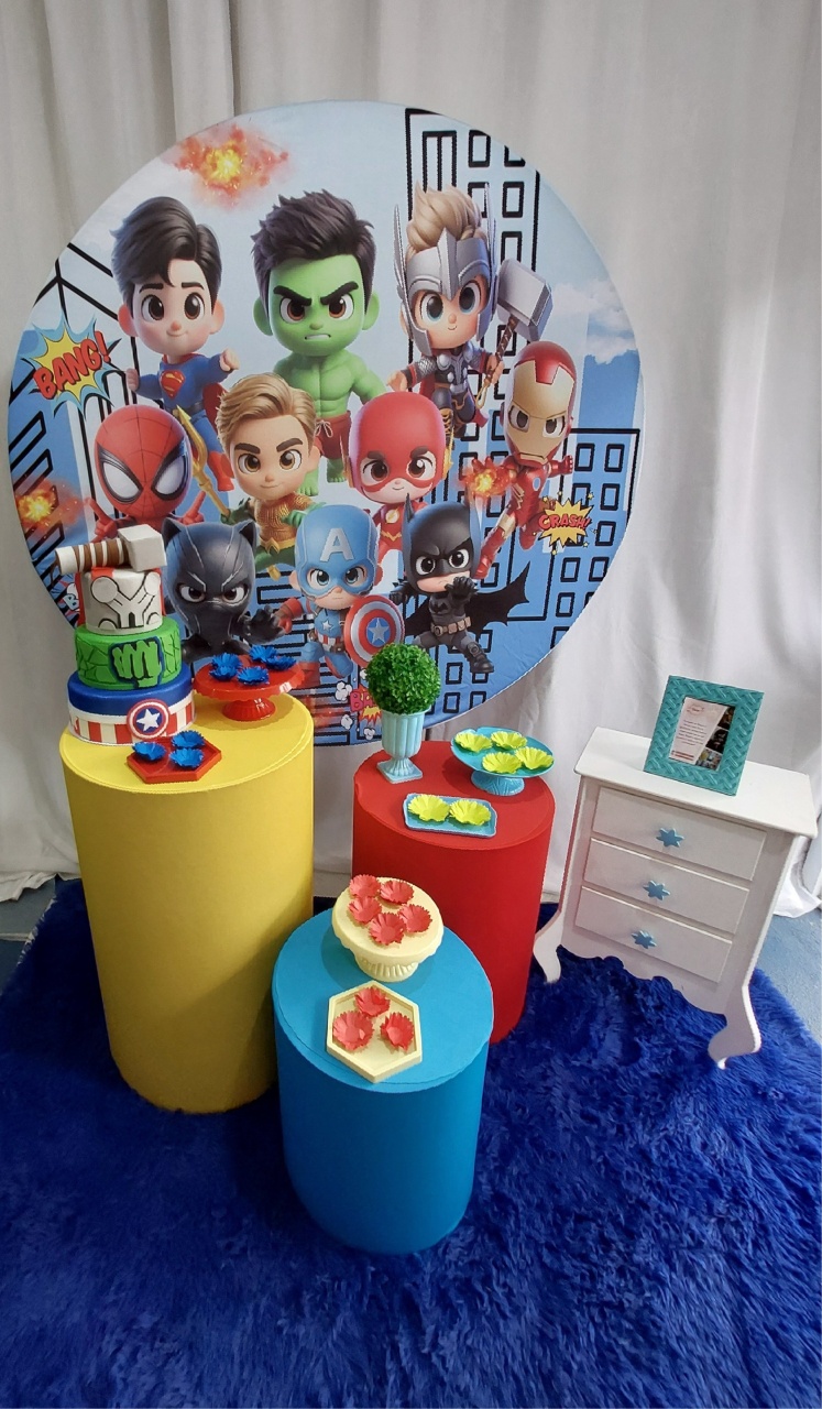Kit Infntil Meninos Super Herois - Monte Decor by Rose