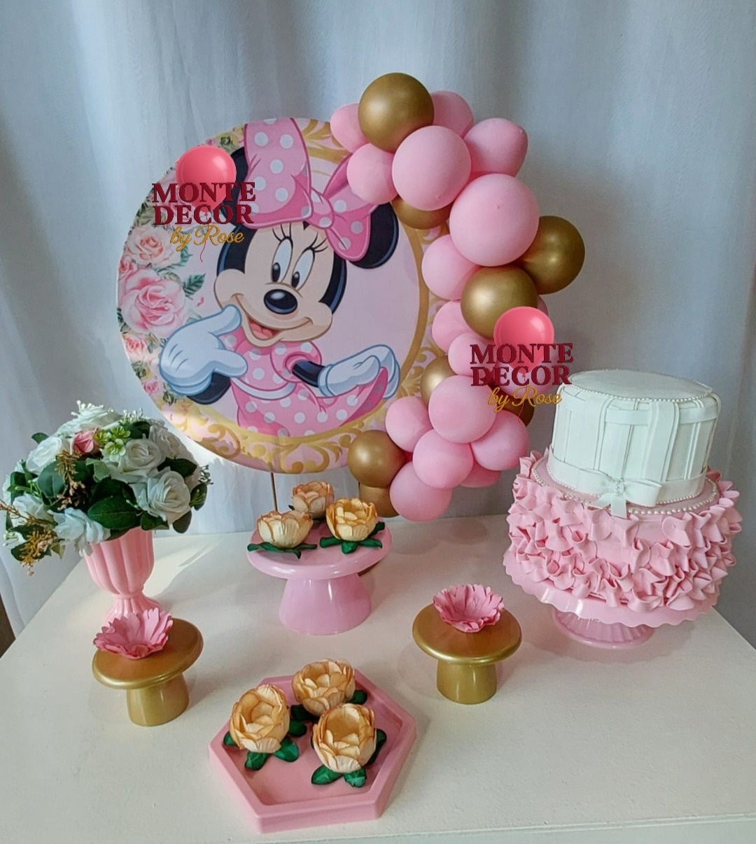 Mês Versario  da Minnie - Monte Decor by Rose
