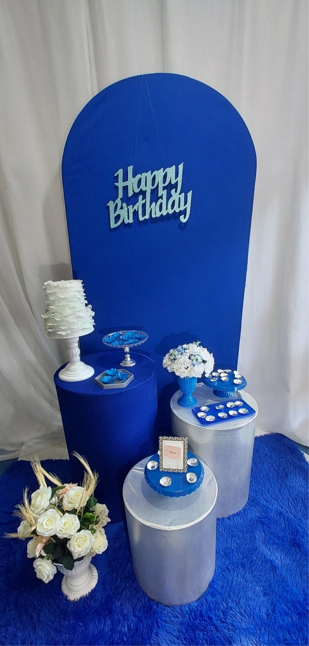 Kit Azul & Prata  - Monte Decor by Rose