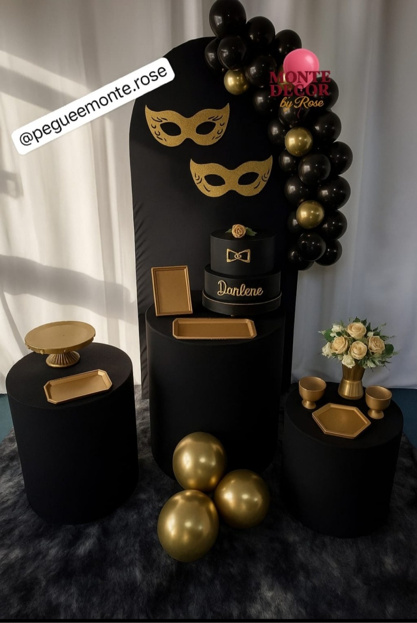 Baile de Máscara Black - Monte Decor by Rose