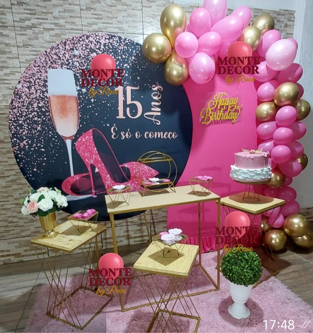 15 Anos Black - Monte Decor by Rose