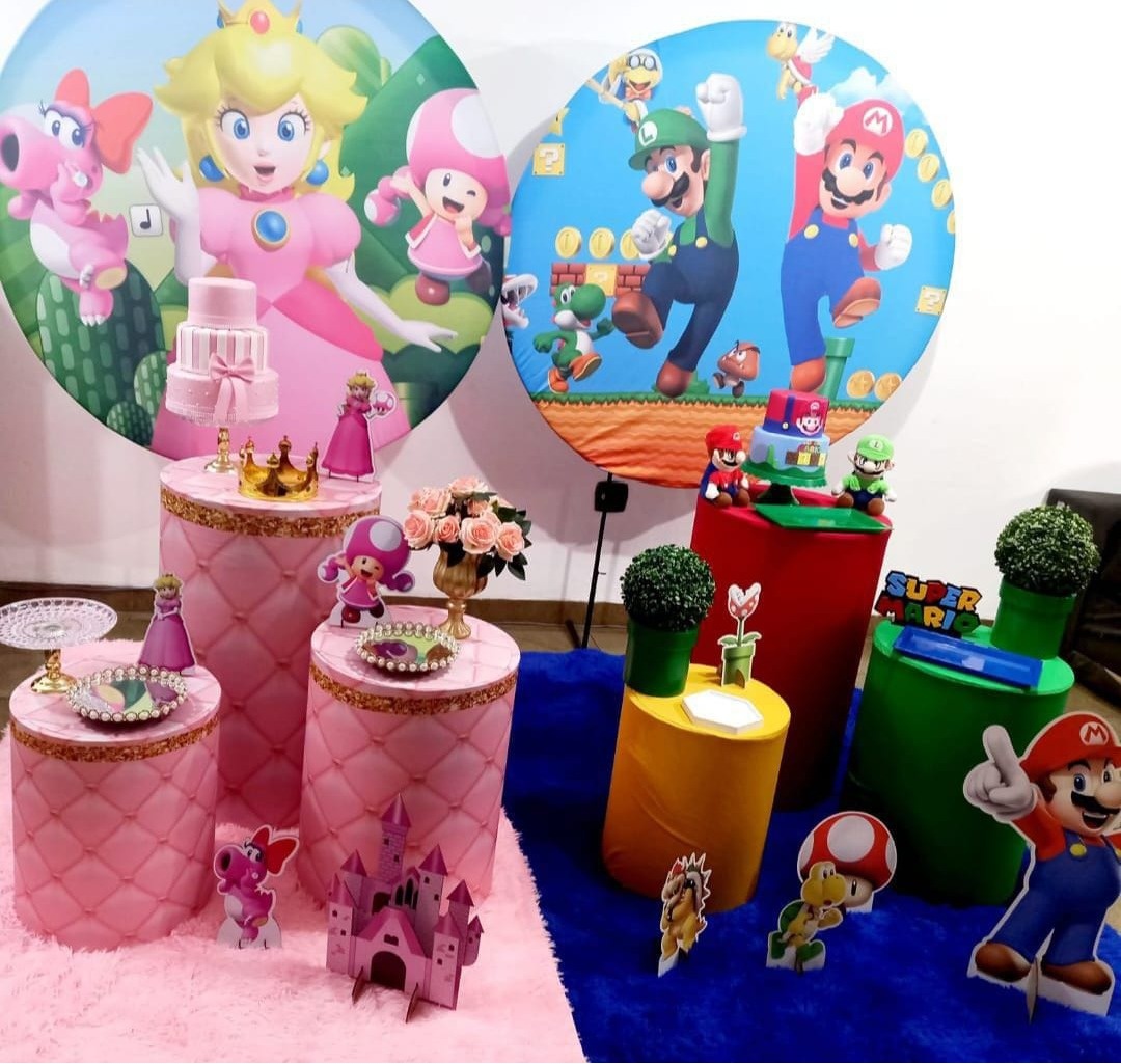 Princesa Peach E Super Mario - CLARAFESTAS