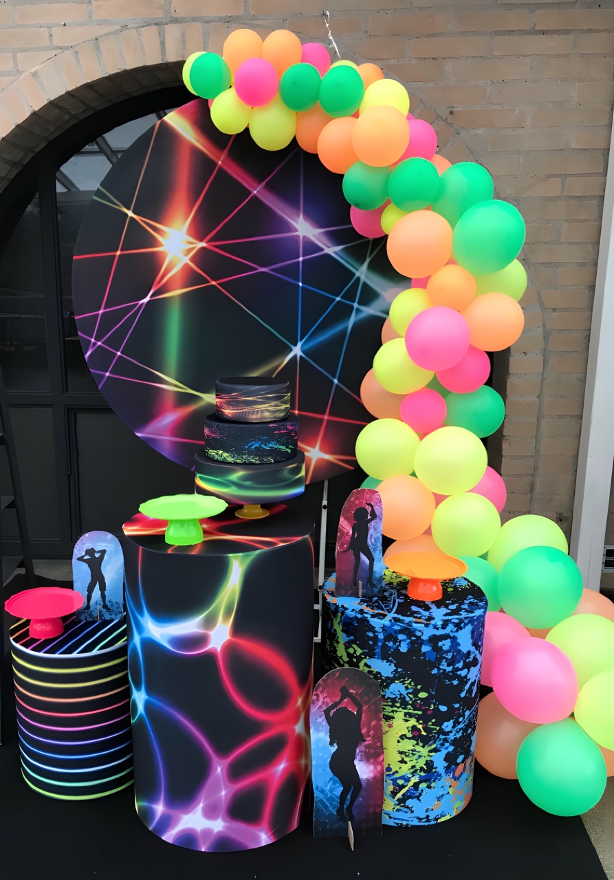 Kit Prata - Neon - ouropretofestas
