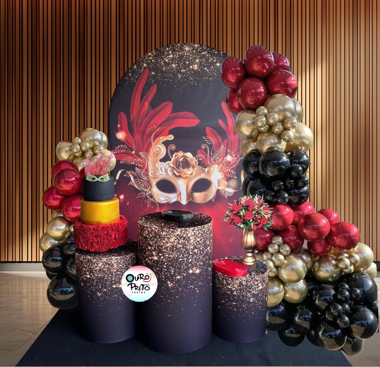 Kit Prata - Máscara  - ouropretofestas