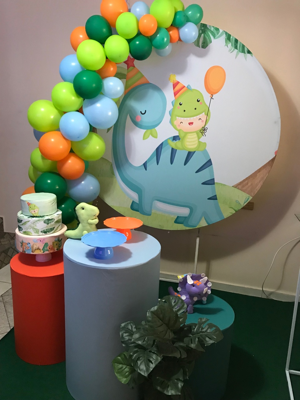 Kit Prata - Dino Baby - ouropretofestas