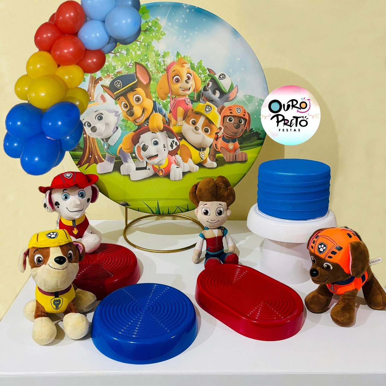 Decoração de Mesa Patrulha Canina - ouropretofestas