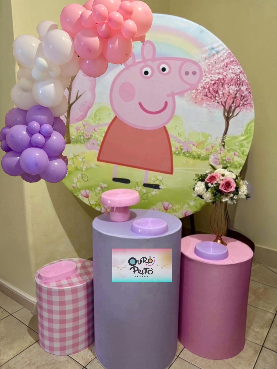 Kit Prata - Peppa - ouropretofestas