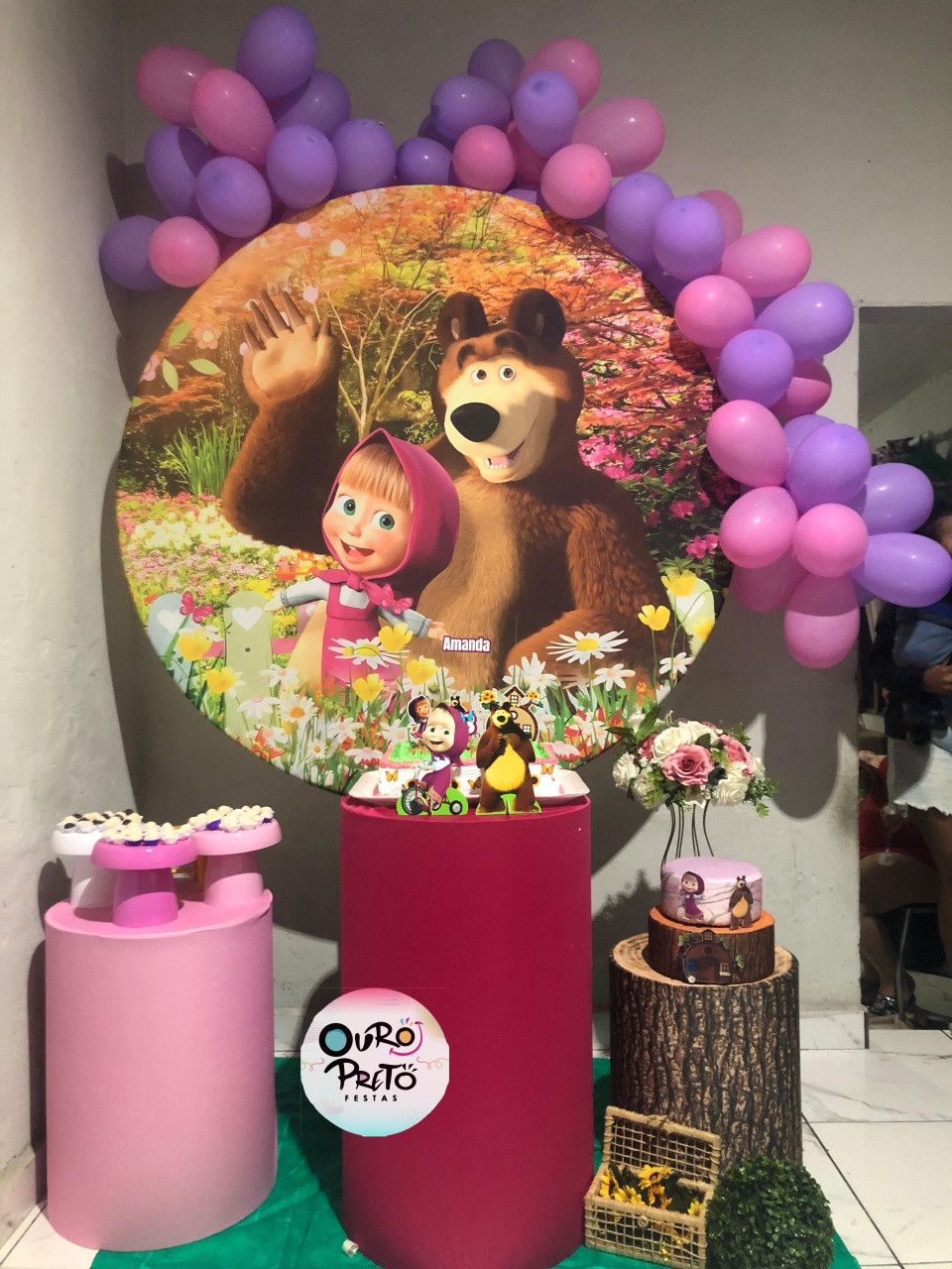 Kit Prata - Marsha E O Urso - ouropretofestas