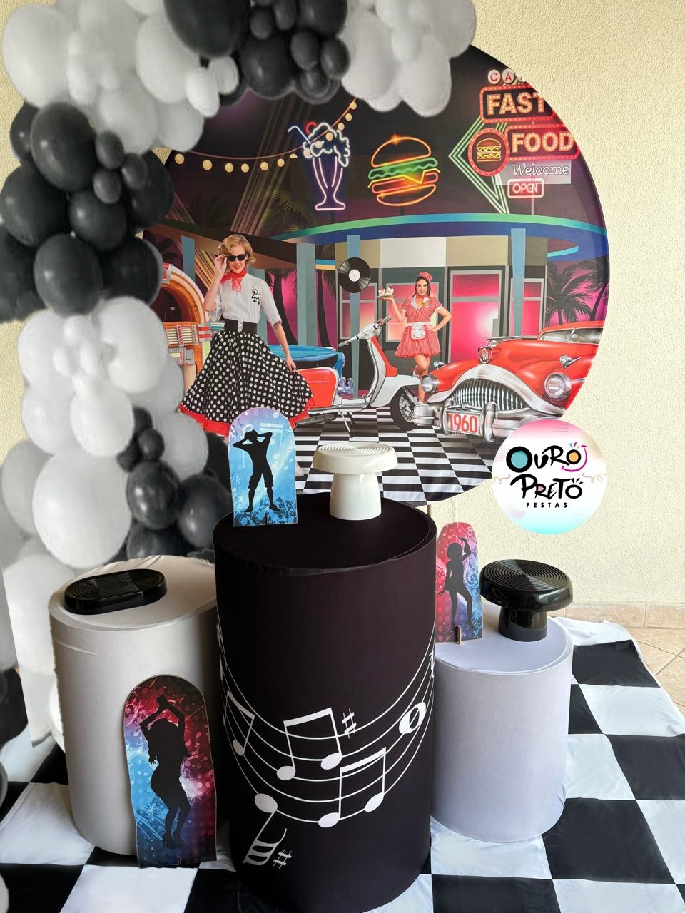 Kit Prata - Anos 60 - ouropretofestas