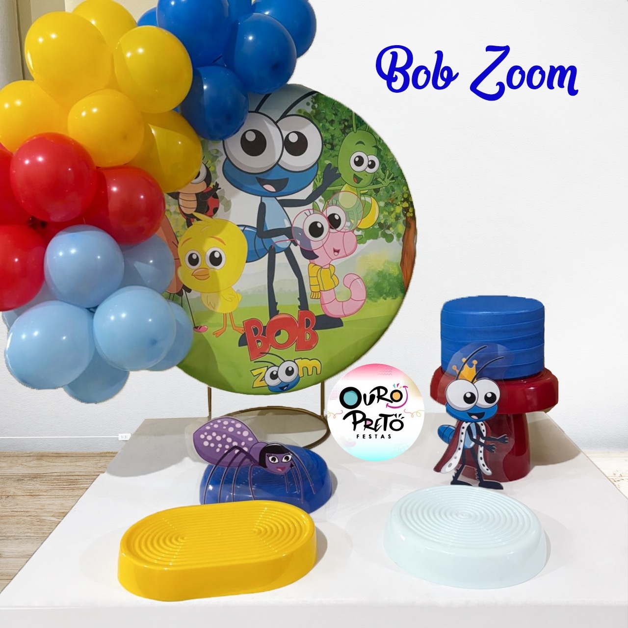 Decoração de Mesa Bob Zoom - ouropretofestas