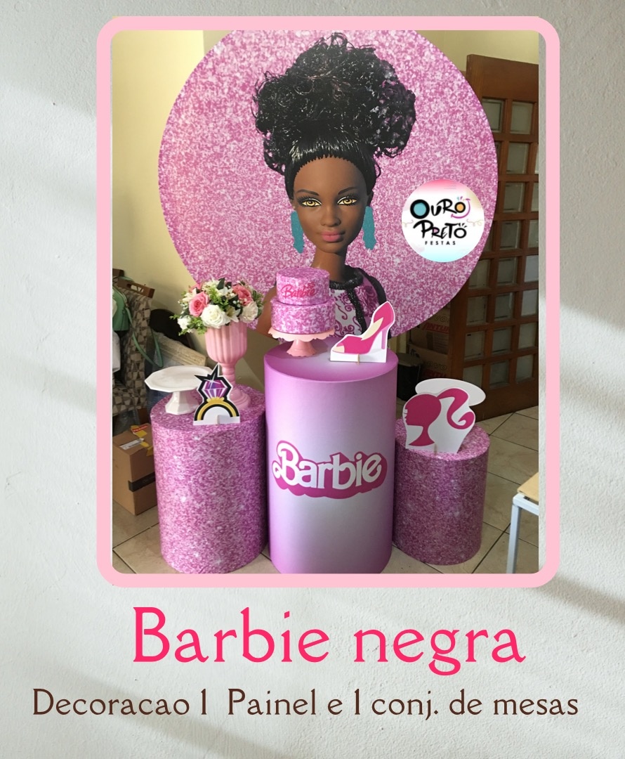 Kit Prata - Barbie - ouropretofestas