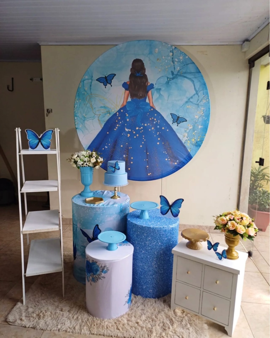 15 Anos Menina Azul - Kit Alegria - Adoleta Pegue e monte e brinquedos 