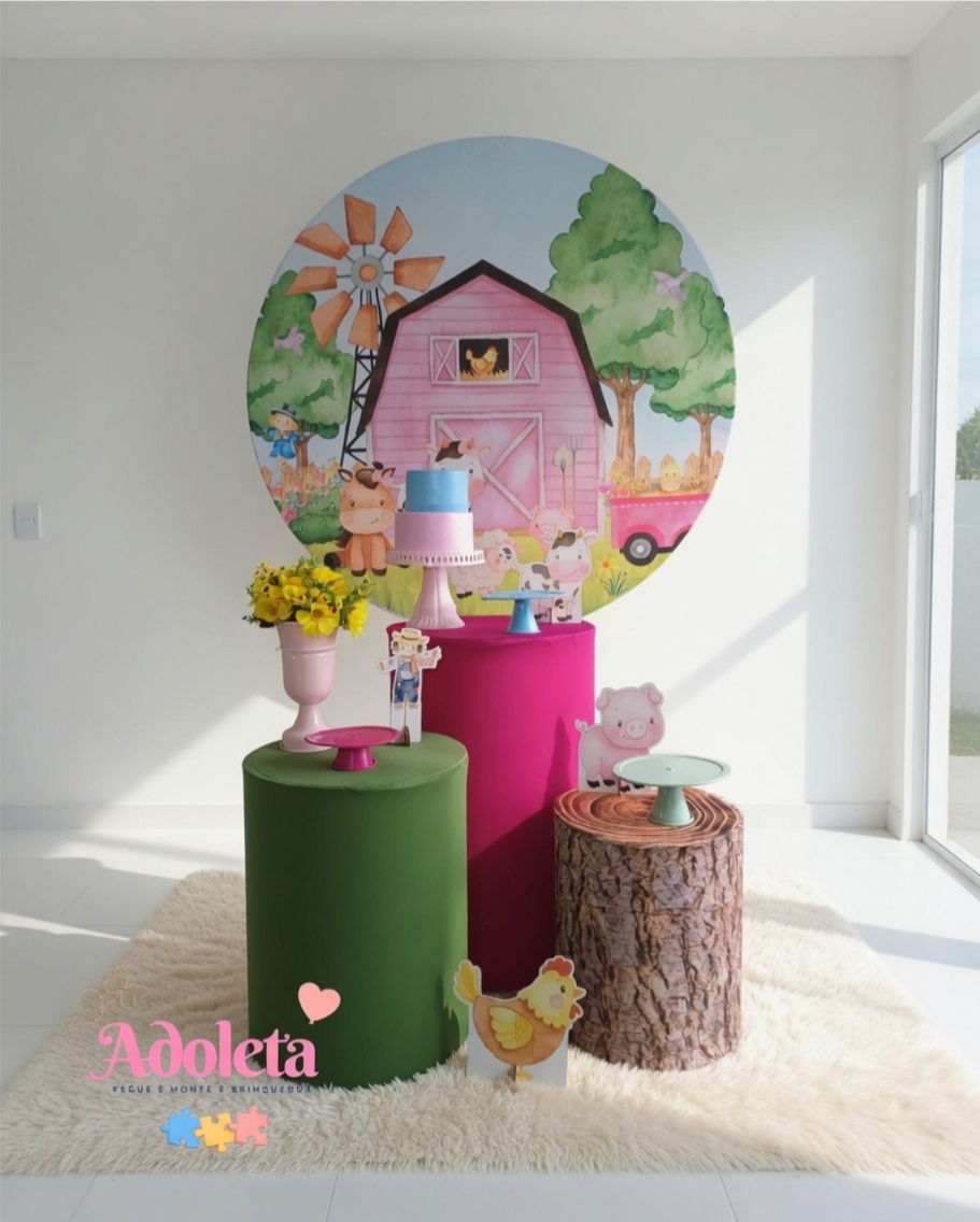 Fazendinha Menina - Adoleta Pegue e monte e brinquedos 