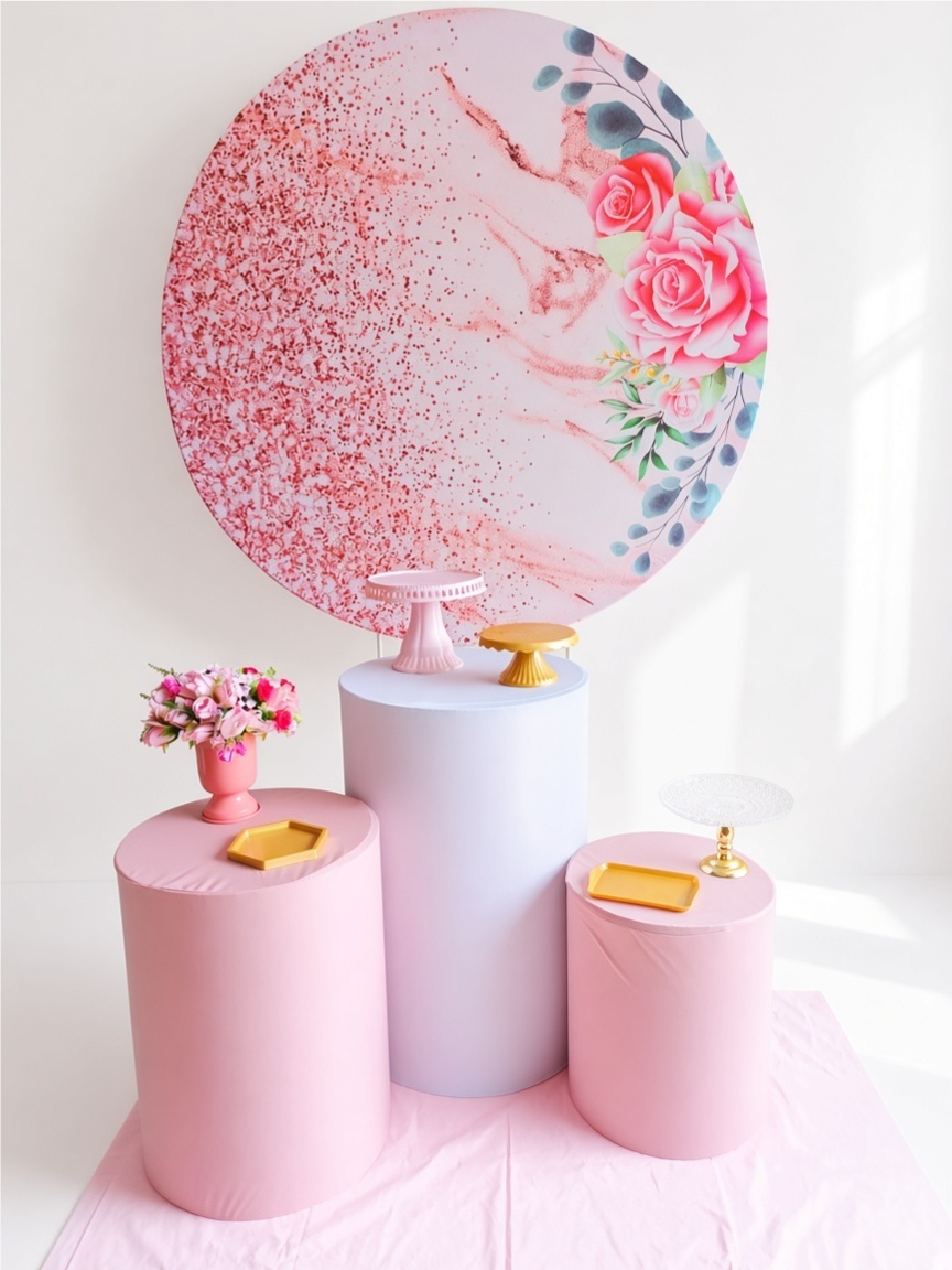 Floral Com Rosa -068 - Adoleta Pegue e monte e brinquedos 