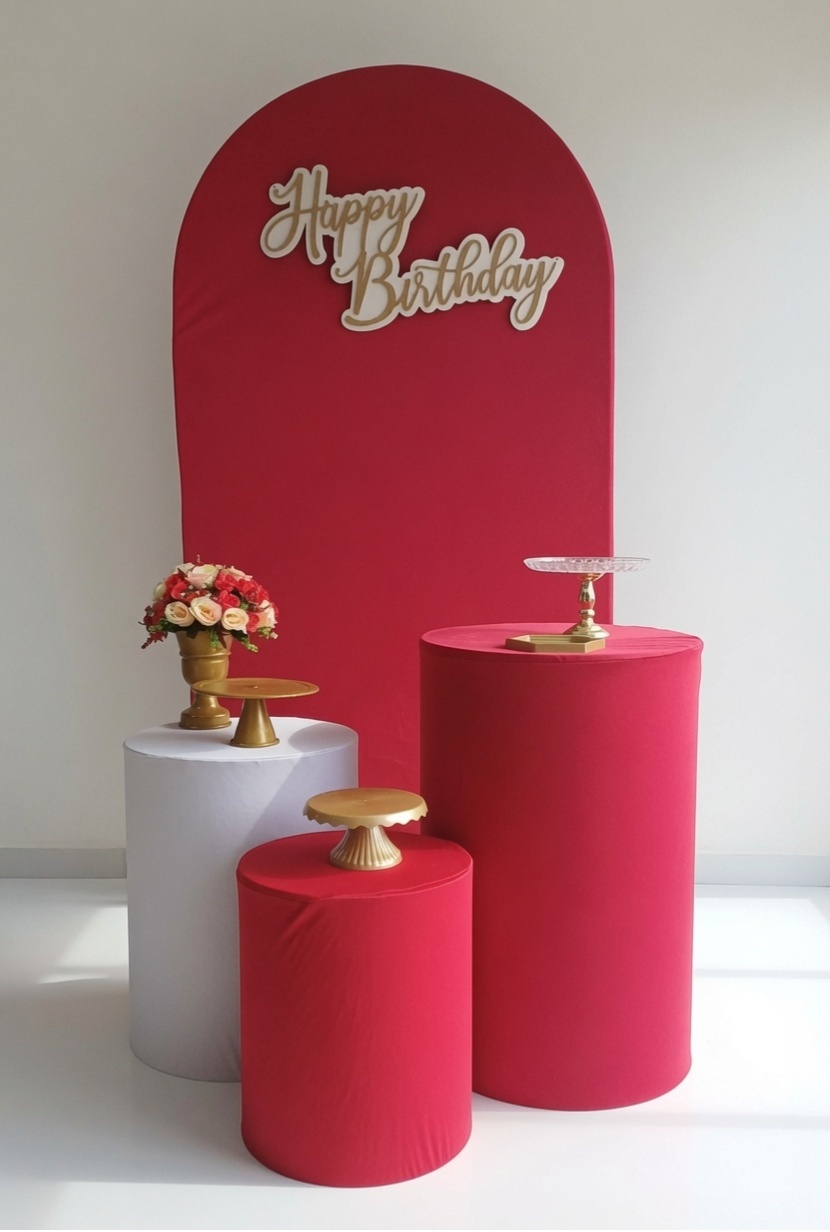 Happy Birthday Vermelho - Adoleta Pegue e monte e brinquedos 