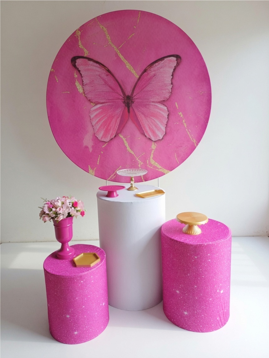 Borboleta Rosa 053 - Adoleta Pegue e monte e brinquedos 