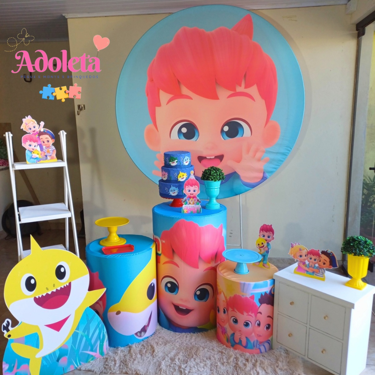 Bebefinn  - Kit Alegria - Adoleta Pegue e monte e brinquedos 